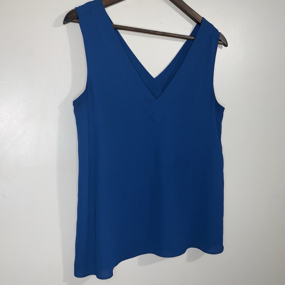 Lilly Pulitzer V Neck Blue Women Sleeveless Top Size S